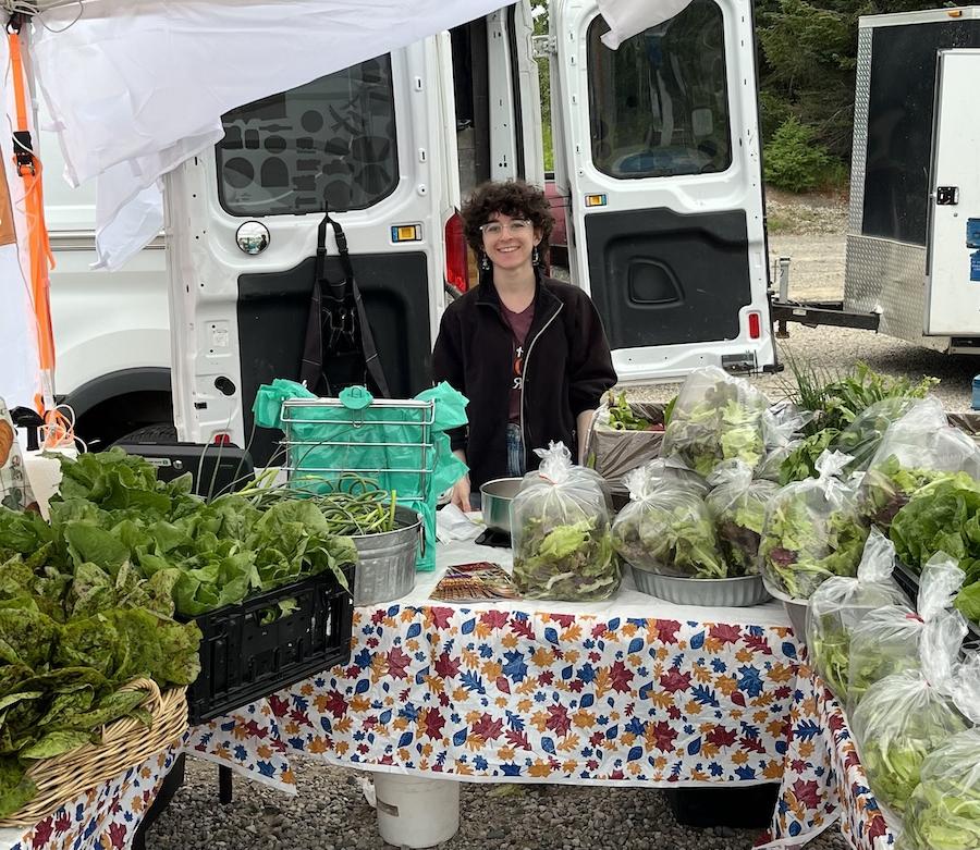 Anya Workman at the market